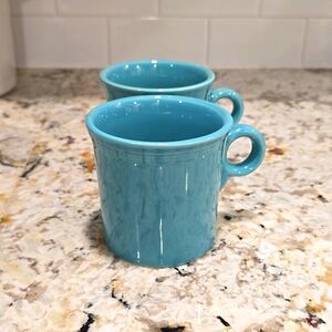 2 Fiesta Mugs in Turquoise